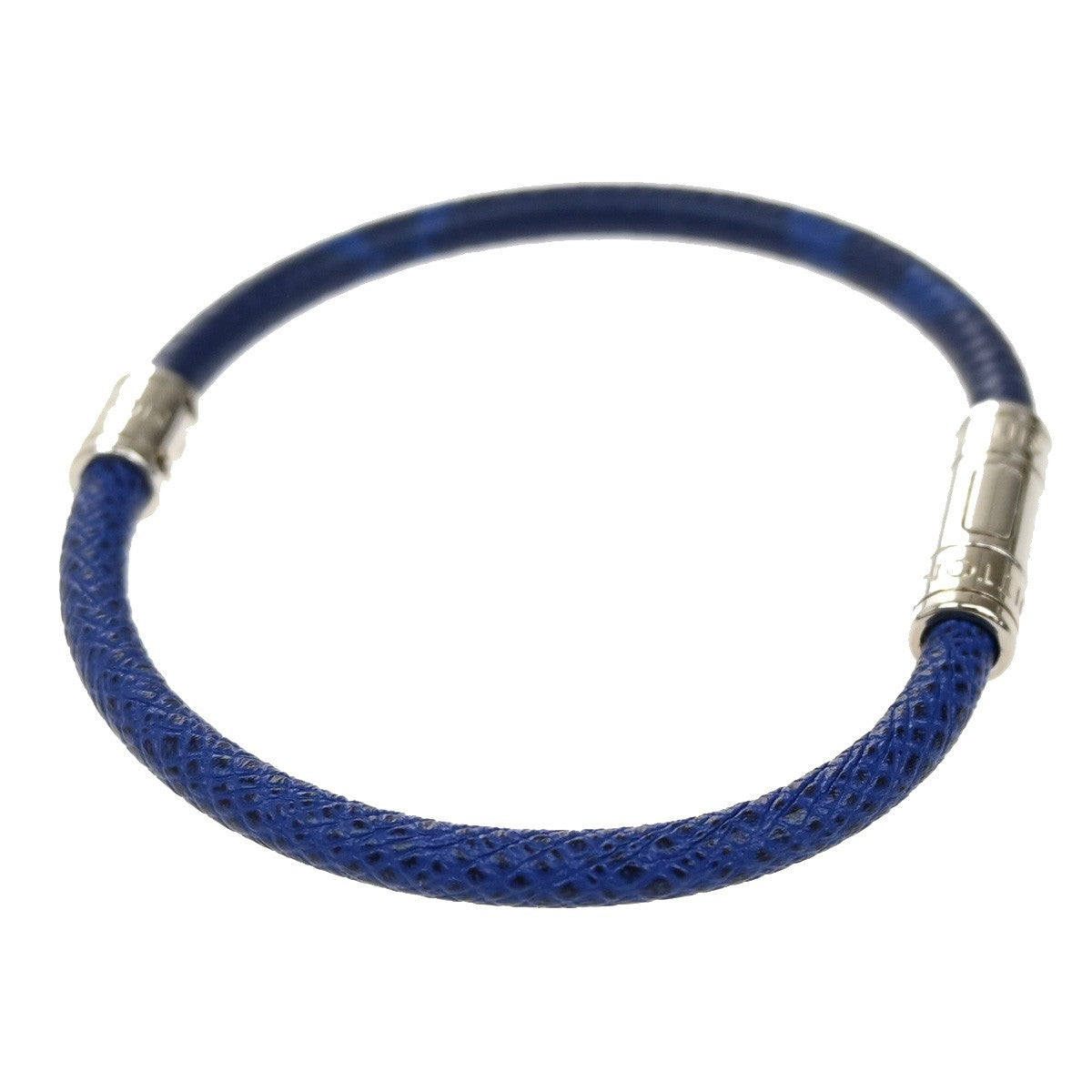 LOUIS VUITTON Neo Split Bracelet Monogram Taigarama Leather Blue M6568D 69KB463