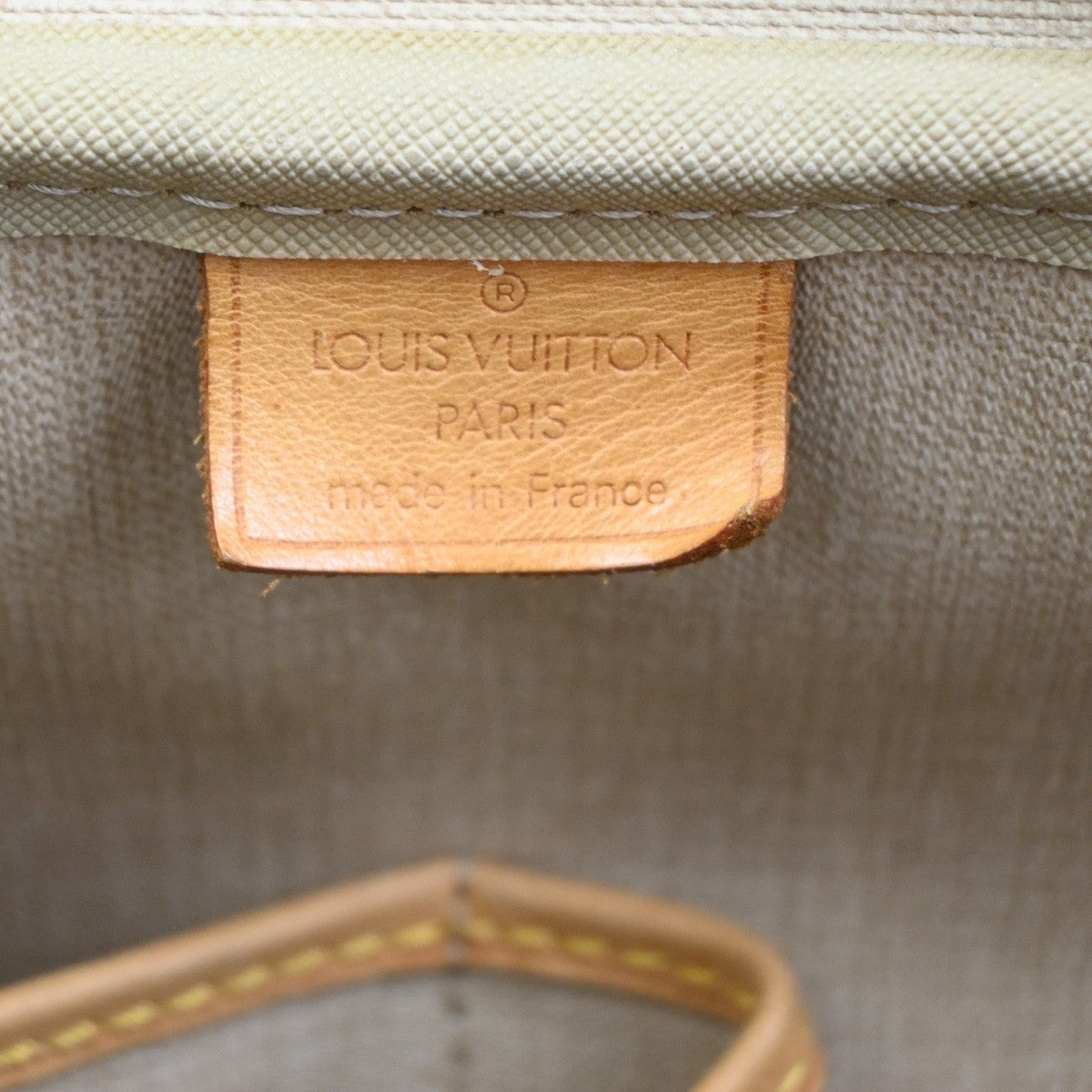 LOUIS VUITTON LV Logo Deauville Hand Bag Monogram Leather Brown M47270 10CA897