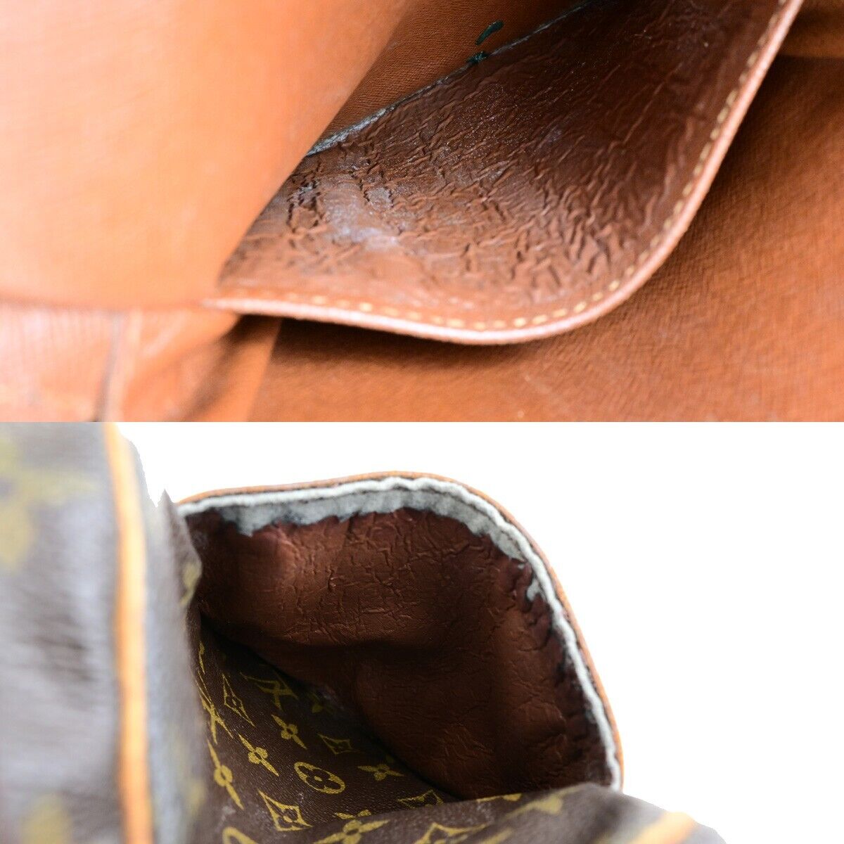 LOUIS VUITTON Danube Shoulder Bag Monogram Leather Brown France M45266 64ED013