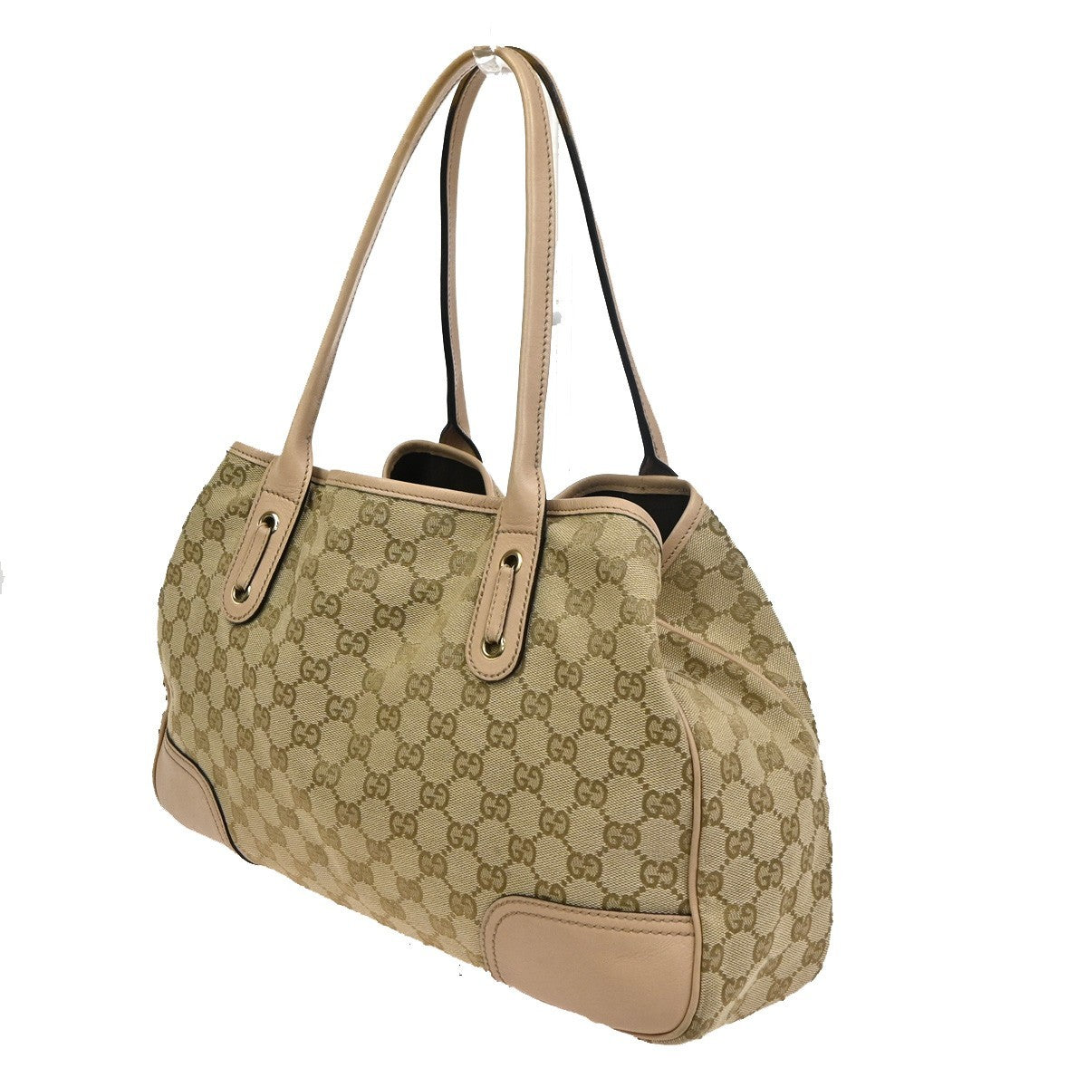 GUCCI Princy GG Shoulder Tote Hand Bag Canvas Leather Beige GHW Italy 84CA774