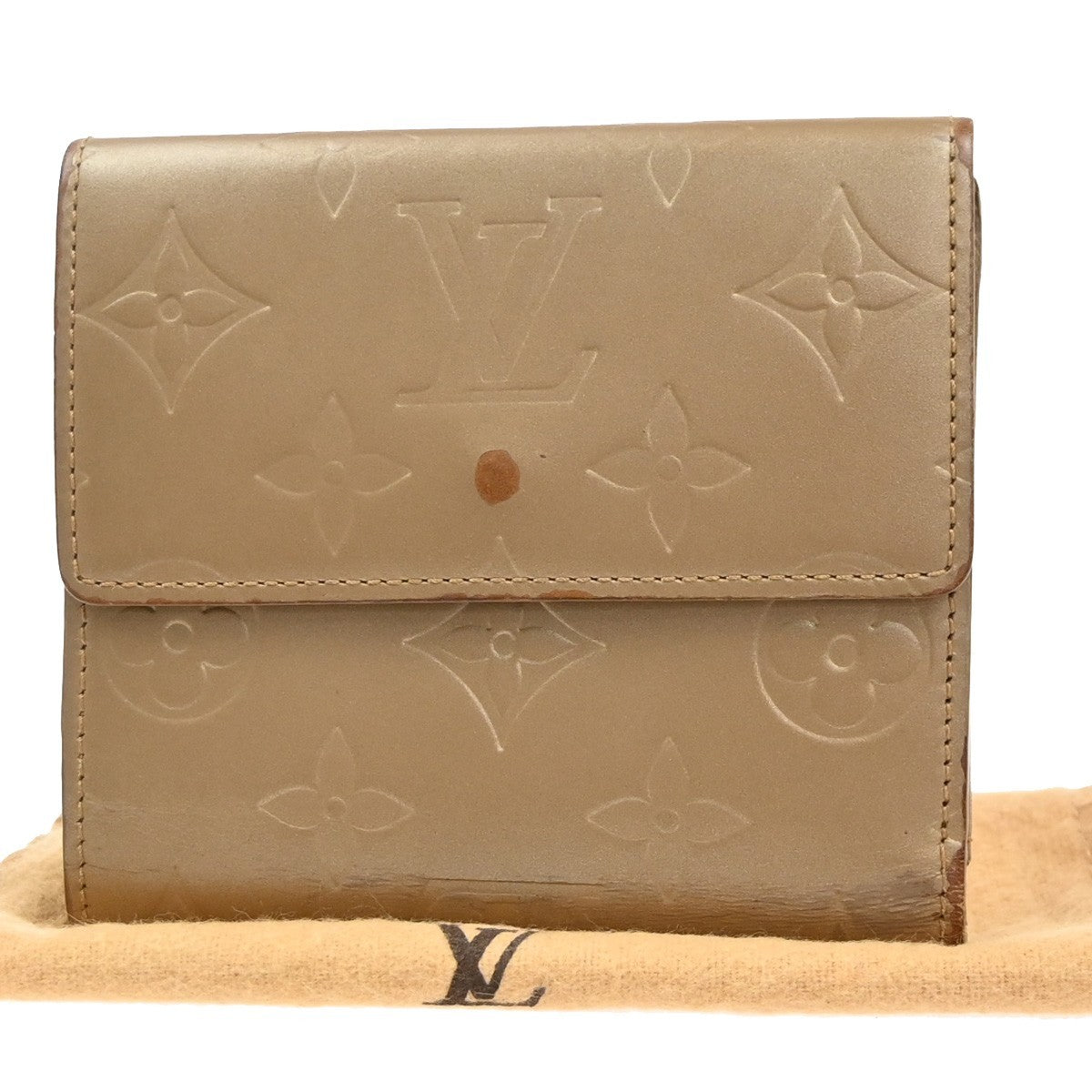 LOUIS VUITTON Porte Monnaie Billets Wallet Monogram Mat Gold BE M65117 67KD037