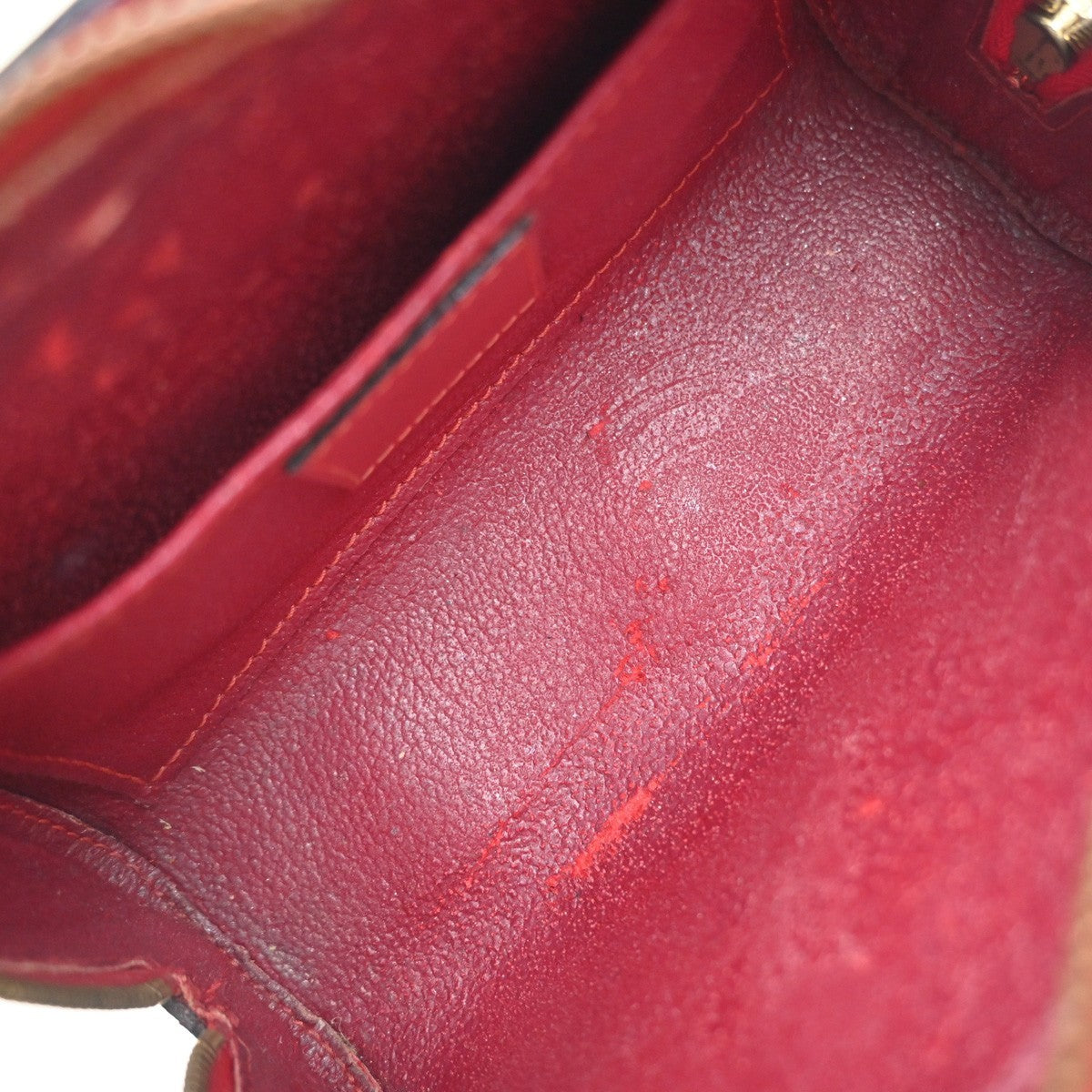 LOUIS VUITTON LV Logo Dauphine PM Pouch Bag Epi Leather Red M48447 02KP604
