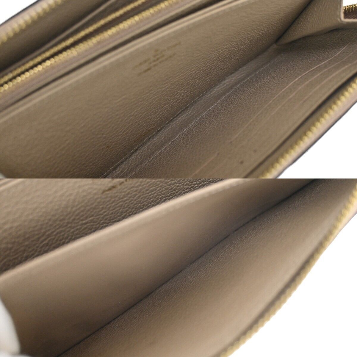 LOUIS VUITTON Zippy Wallet Long Bifold Monogram Empreinte Beige M60738 86YC013