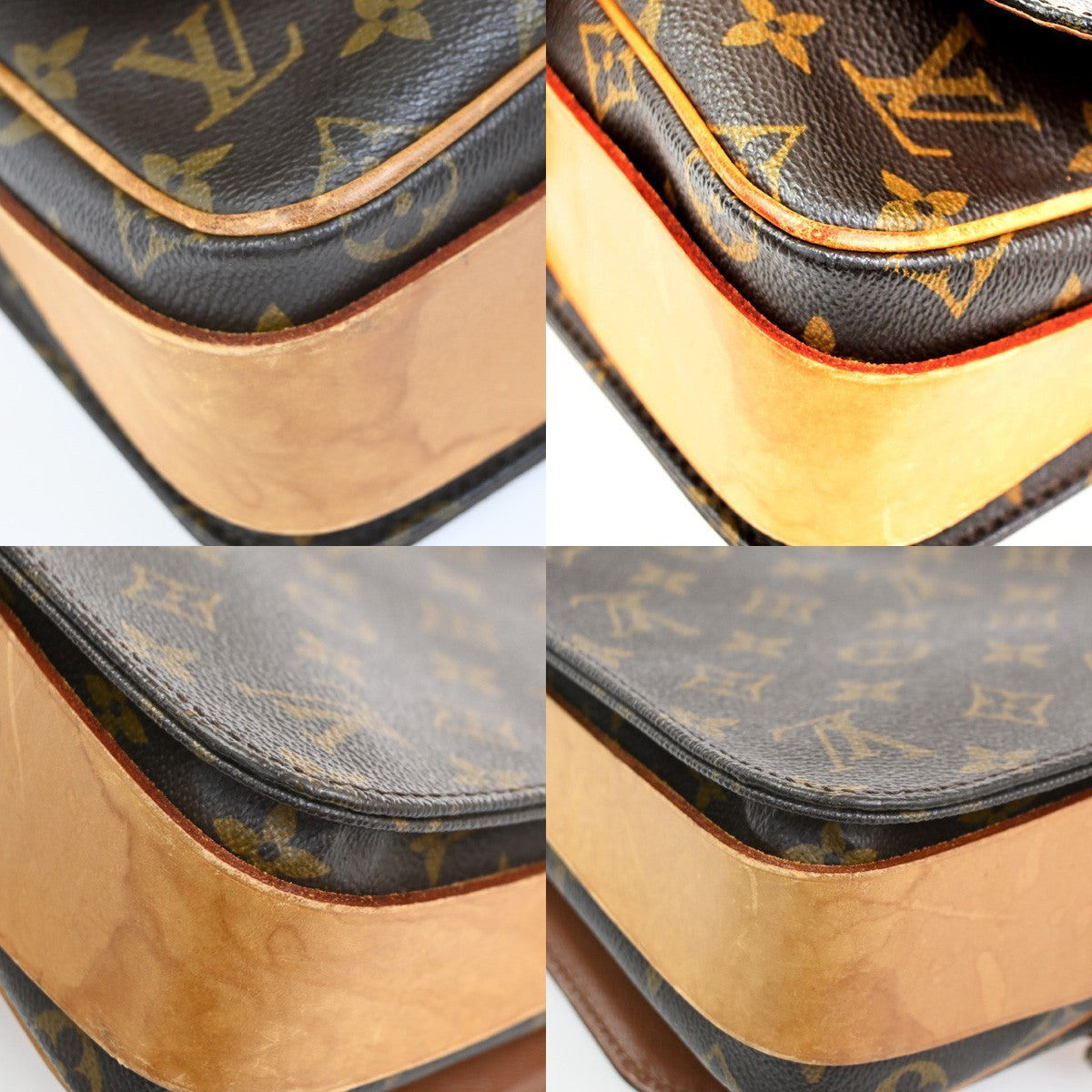 LOUIS VUITTON Cartouchiere MM Shoulder Bag Monogram Leather Brown M51253 35CA973