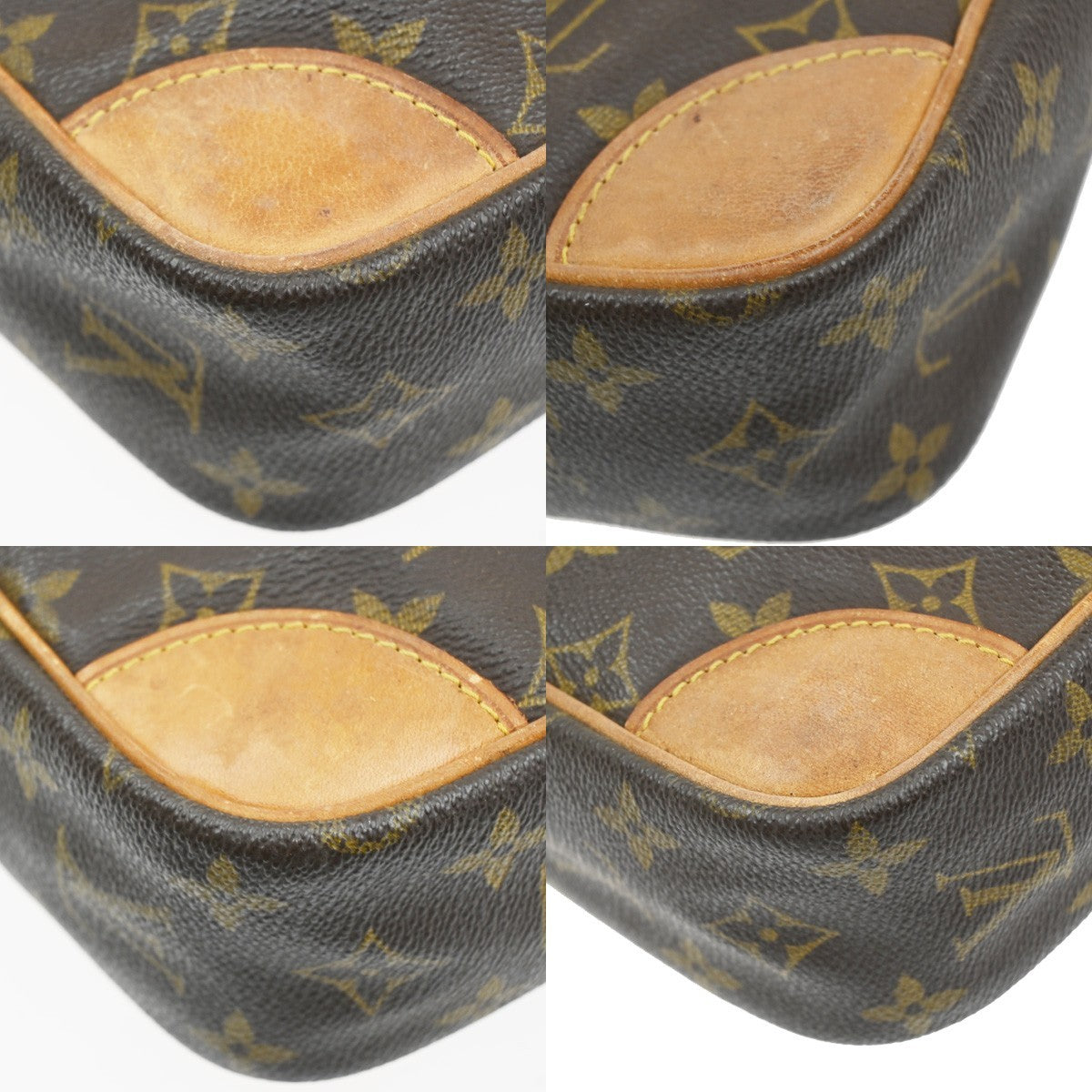 LOUIS VUITTON Compiegne 28 Clutch Hand Bag Monogram Leather Brown M51845 61YJ147