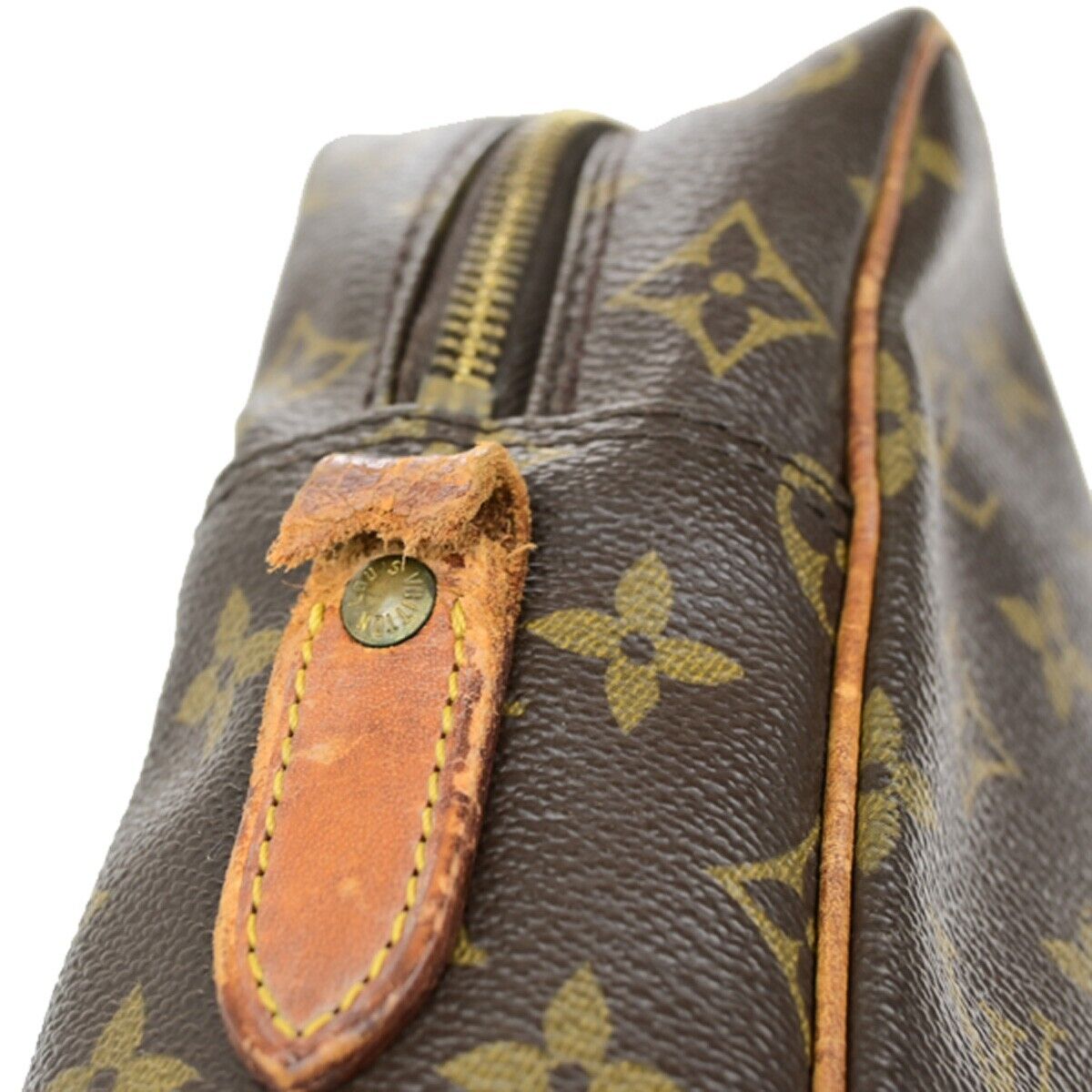 LOUIS VUITTON Logo Danube MM Shoulder Bag Monogram Leather Brown M45264 04EE003