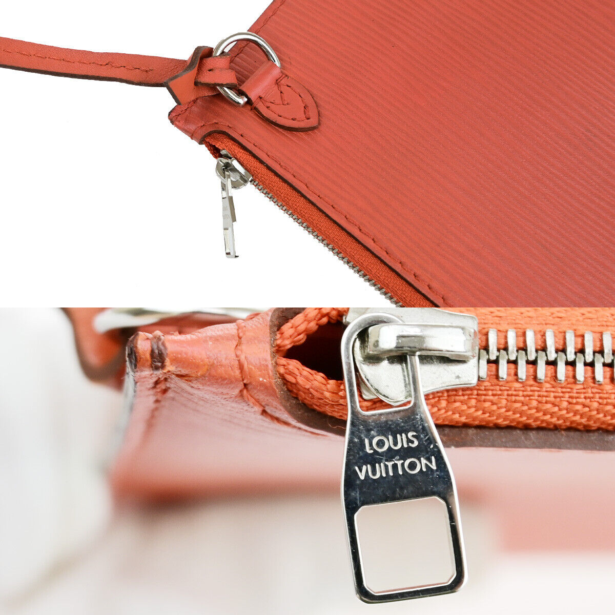 LOUIS VUITTON Neverfull MM Shoulder Tote Bag Epi Leather Orange M40884 99YG012