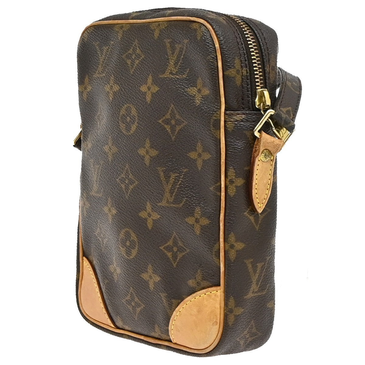 LOUIS VUITTON Danube Shoulder Bag Monogram Leather Brown France M45266 31PA032