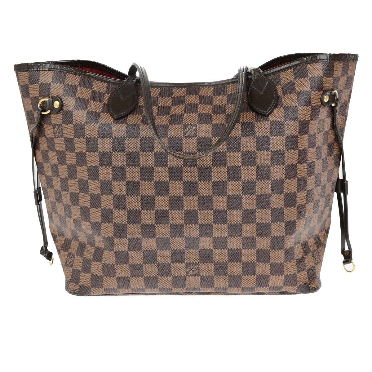 LOUIS VUITTON Neverfull MM Shoulder Bag Damier Ebene Leather BN N51105 72ED234