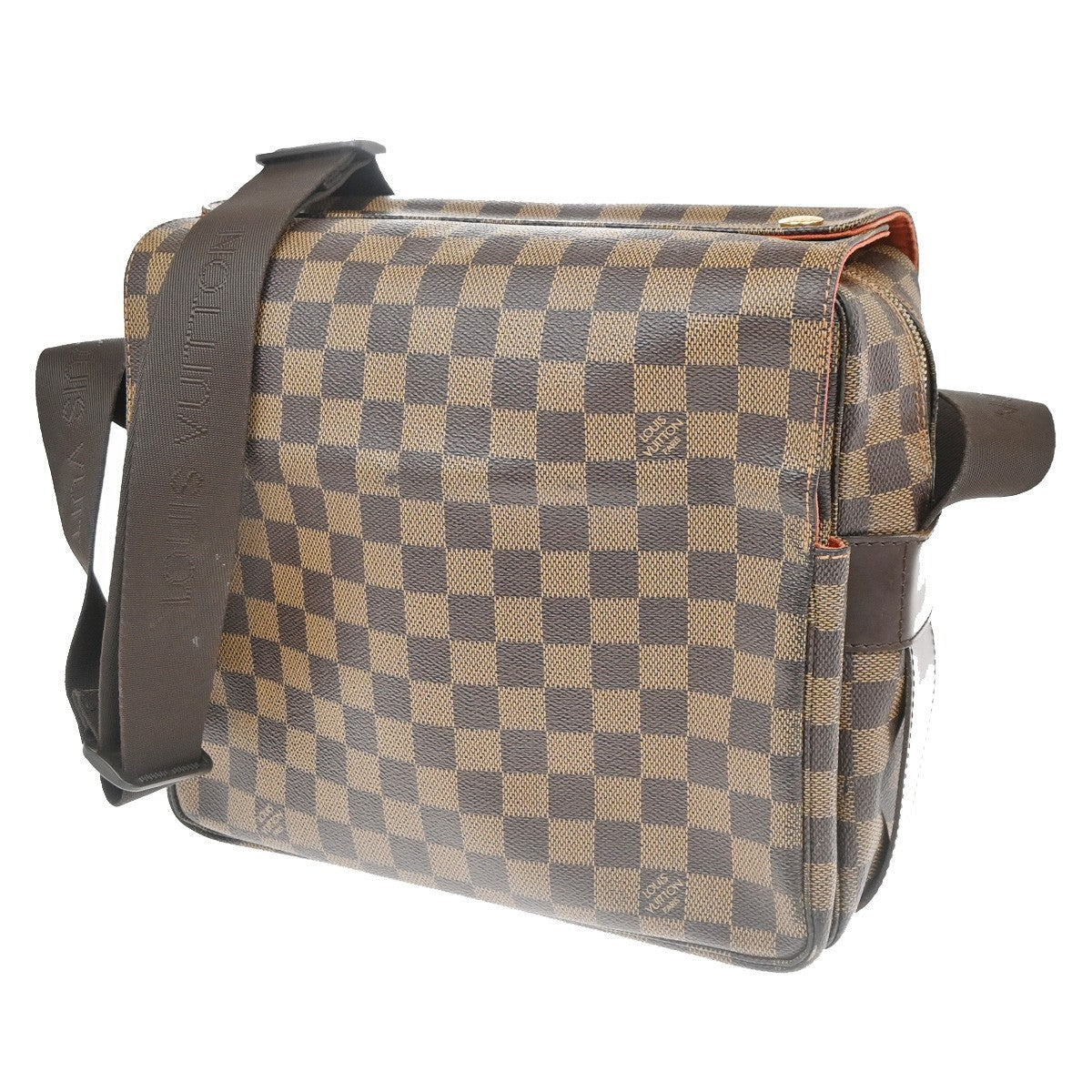 LOUIS VUITTON Naviglio Shoulder Bag Damier Ebene Leather Brown N45255 73CA734