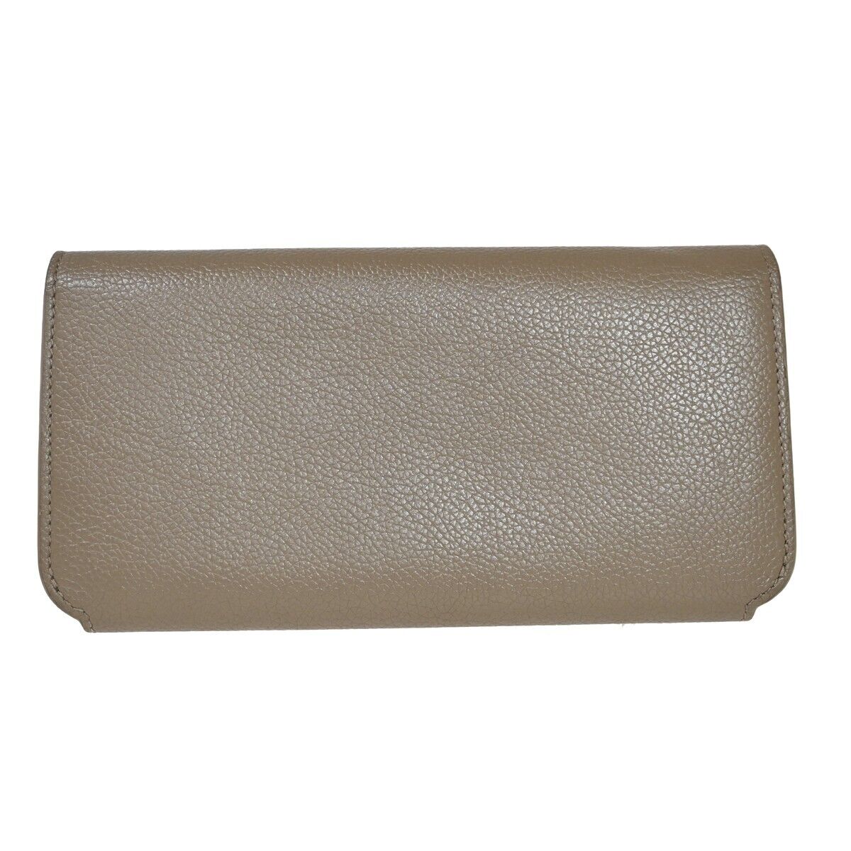 BALENCIAGA Long Bifold Cash Slim Money Wallet Purse Leather Beige Italy 30HB224