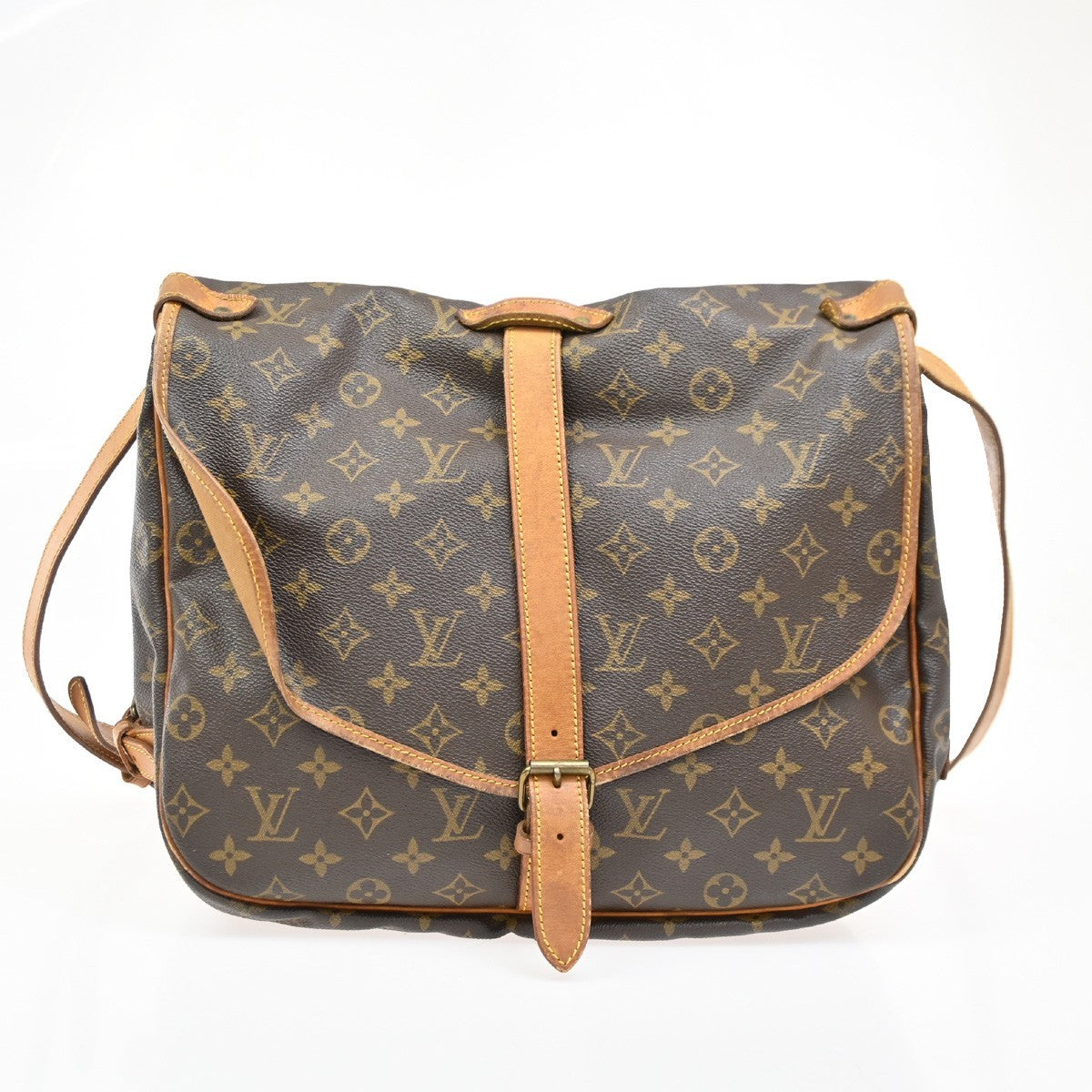 LOUIS VUITTON Saumur 35 Shoulder Bag Monogram Leather BN France M42254 70DA212