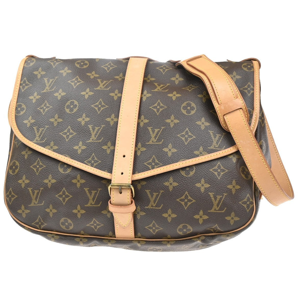 LOUIS VUITTON Saumur 35 Shoulder Bag Monogram Leather BN France M42254 29KD041