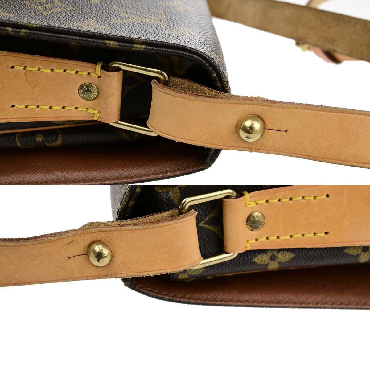 LOUIS VUITTON Cartouchiere GM Shoulder Bag Monogram Leather Brown M51252 89SJ026