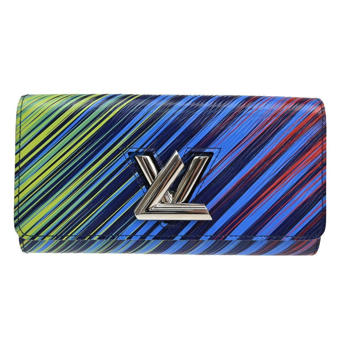 LOUIS VUITTON Portefeuille Twist Bifold Wallet Epi Blue Silver M62263 73TA249