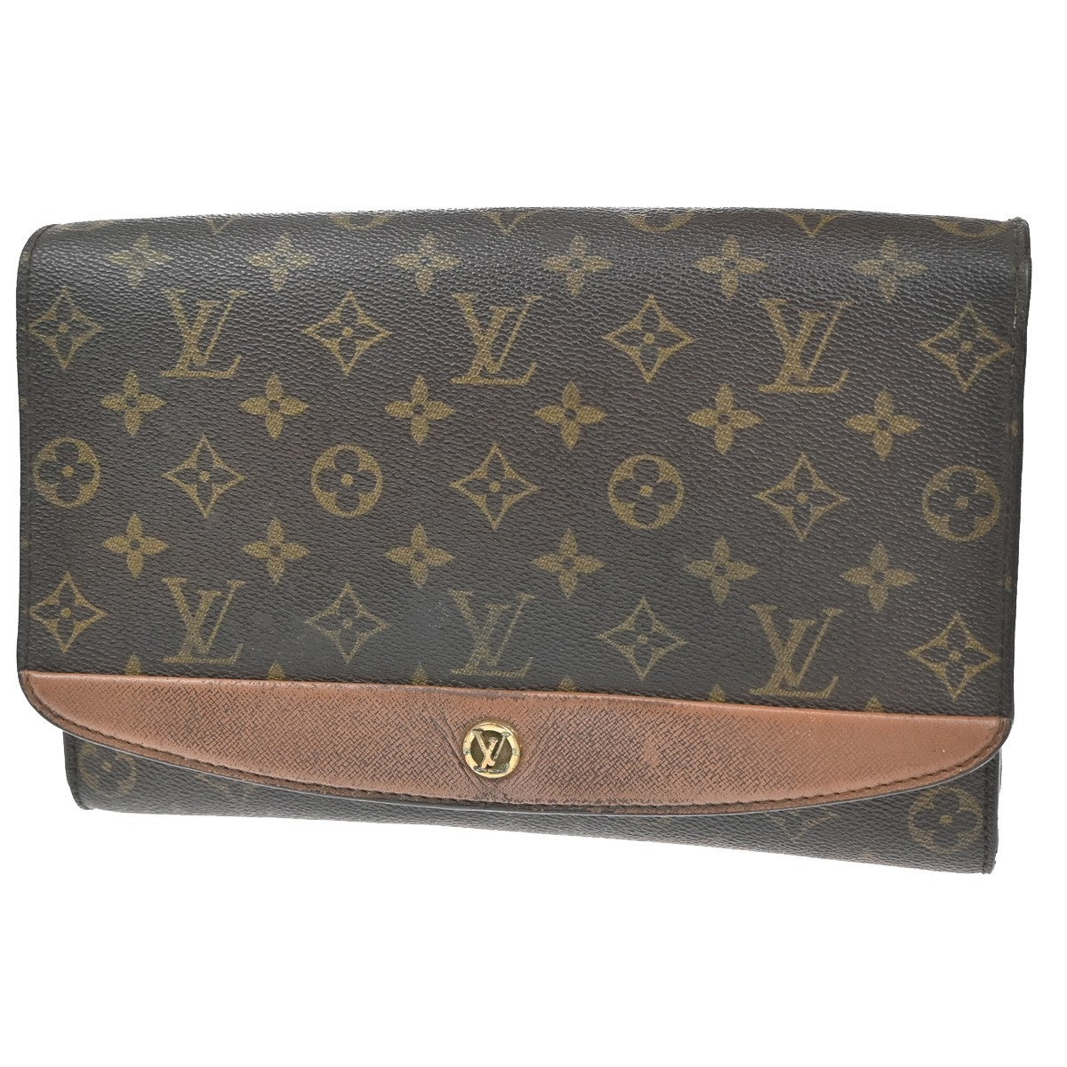 LOUIS VUITTON Bordeaux Clutch Bag Monogram Leather Brown M51797 01AA078