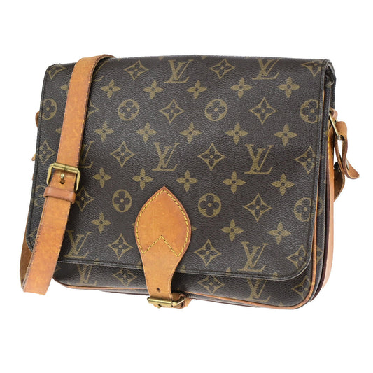 LOUIS VUITTON Cartouchiere GM Shoulder Bag Monogram Leather Brown M51252 61SJ405