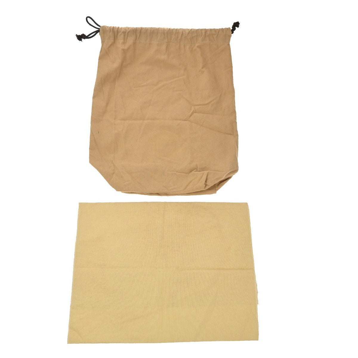 LOUIS VUITTON Logo 10 Set Dust Bag Drawstring Canvas Cotton Beige Brown 09KP028