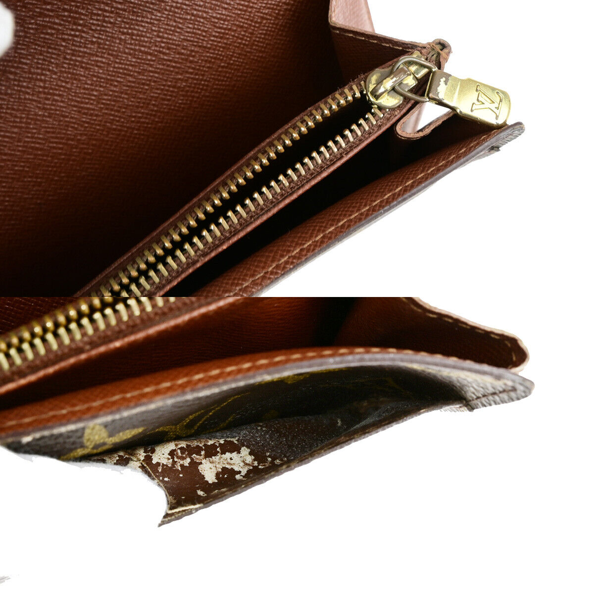 LOUIS VUITTON Porte Monnaie Credit Long Wallet Monogram Leather M61725 09YE961