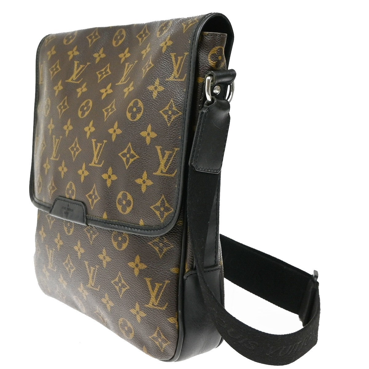 LOUIS VUITTON Bass MM Shoulder Bag Monogram Macassar Brown Black M56715 72KB468
