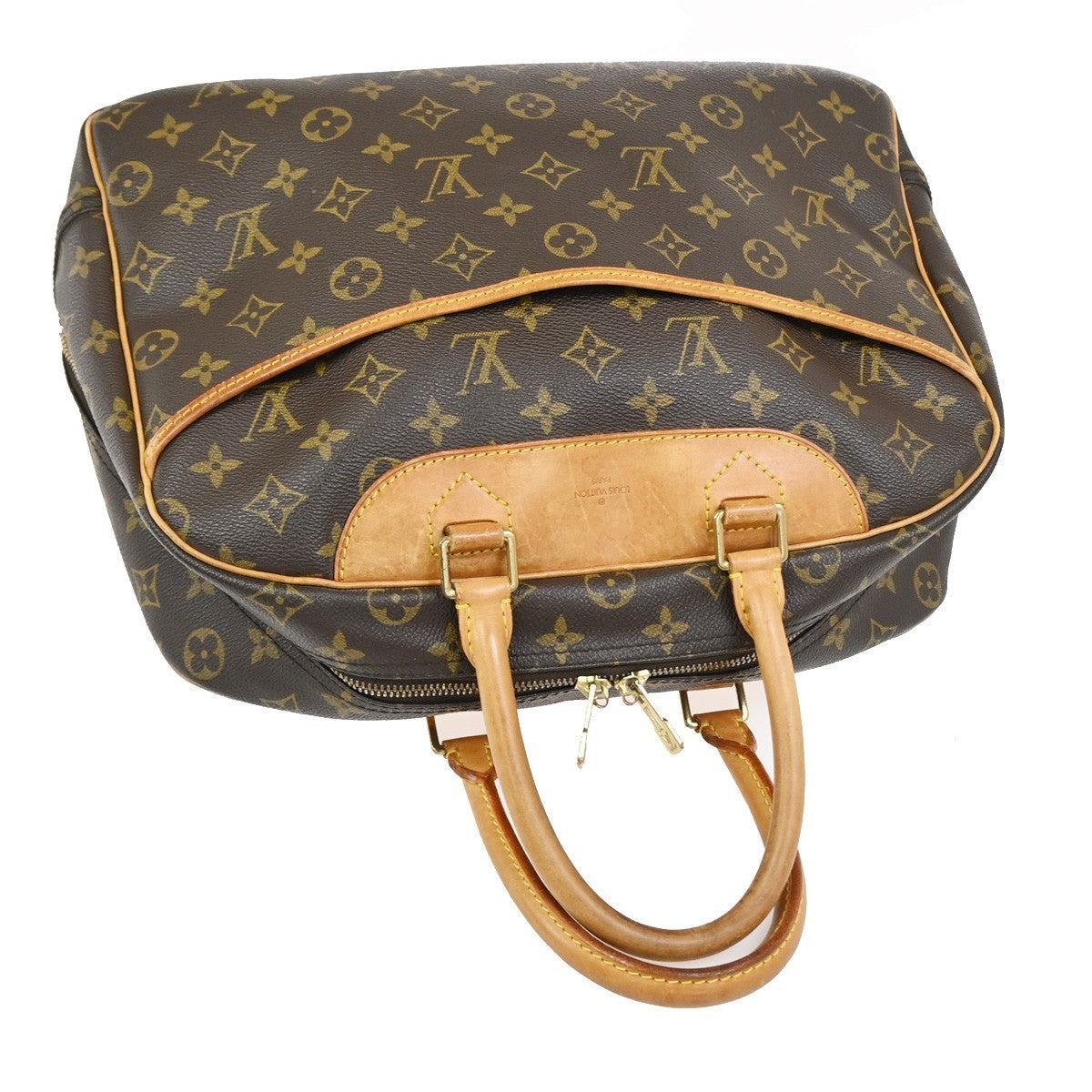 LOUIS VUITTON LV Logo Deauville Hand Bag Monogram Leather Brown M47270 73TA645