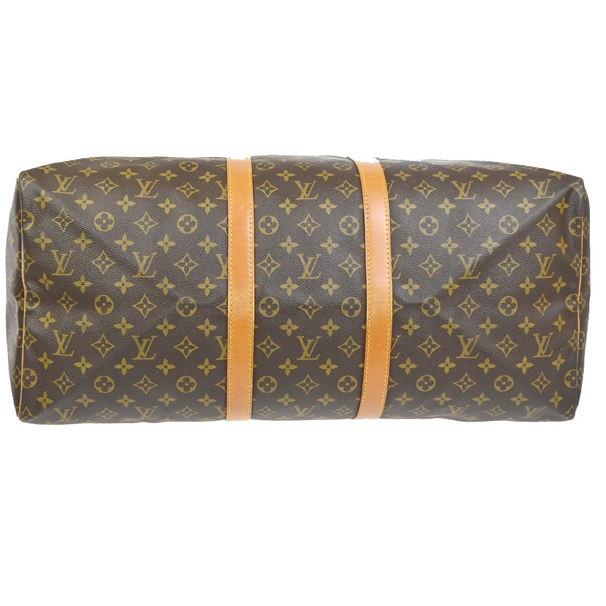 LOUIS VUITTON Keepall 55 Travel Hand Bag Monogram Leather Brown M41424 75TA618