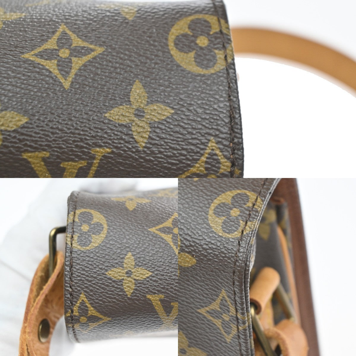 LOUIS VUITTON Cartouchiere GM Shoulder Bag Monogram Leather Brown M51252 88KC813