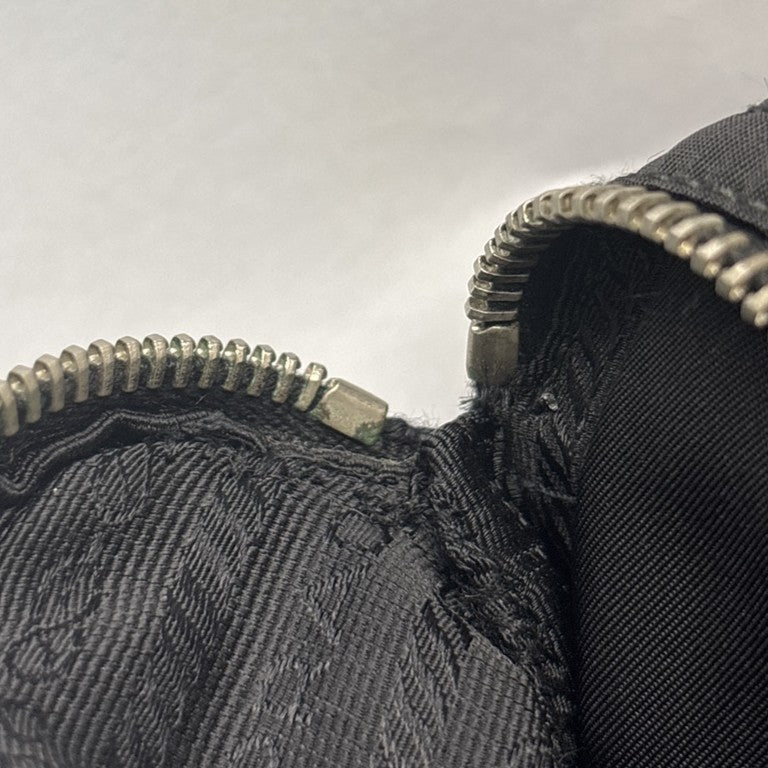 PRADA Logo Crossbody Shoulder Bag Nylon Leather Black SHW Italy 31MA686