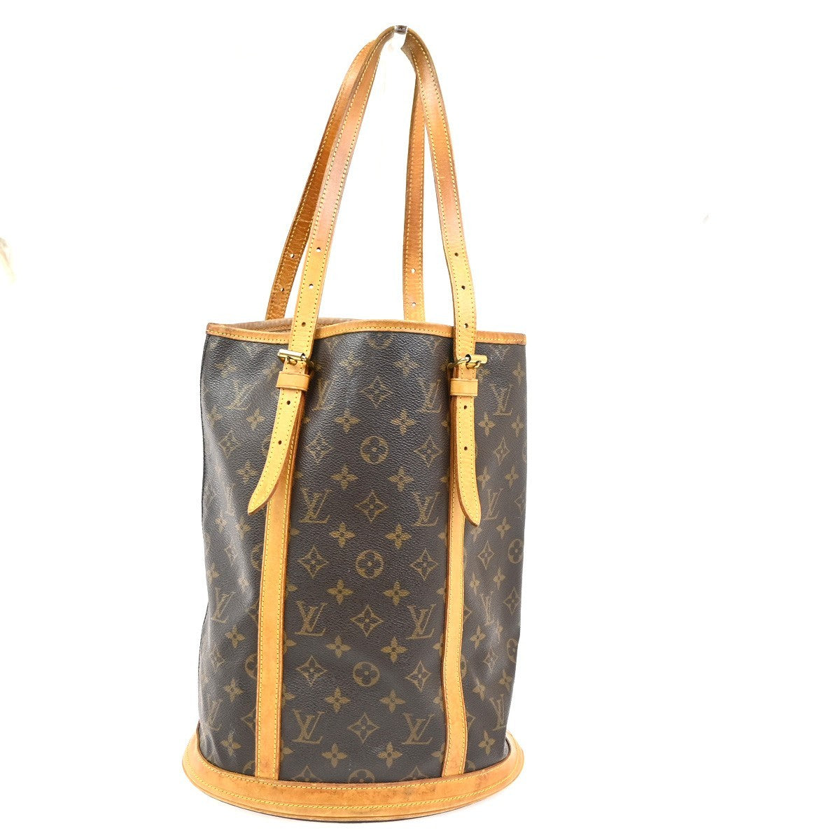 OUIS VUITTON BUCKET GM Shoulder Tote Bag Monogram Leather Brown M42236 65SA056