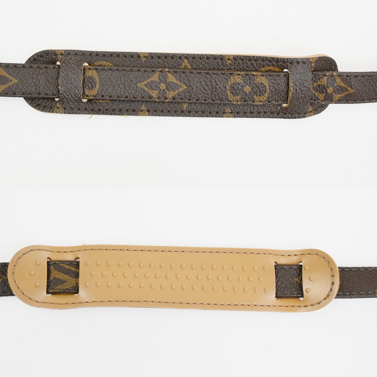 LOUIS VUITTON Shoulder Strap Monogram Leather Brown Gold Bag Accessory 60TA626