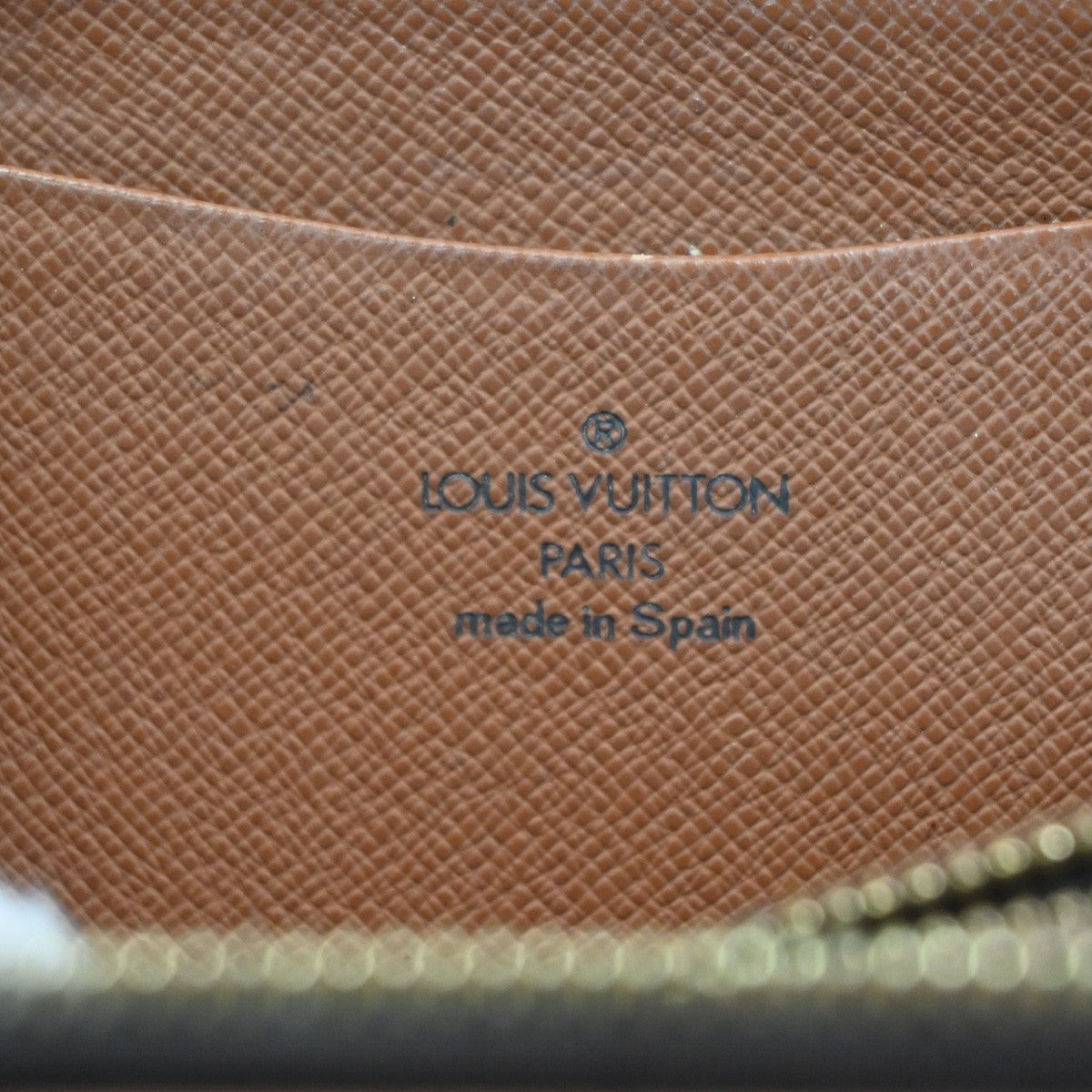 LOUIS VUITTON LV Logo 2 Set Zipper Wallet Monogram Damier Leather Brown 64KC511