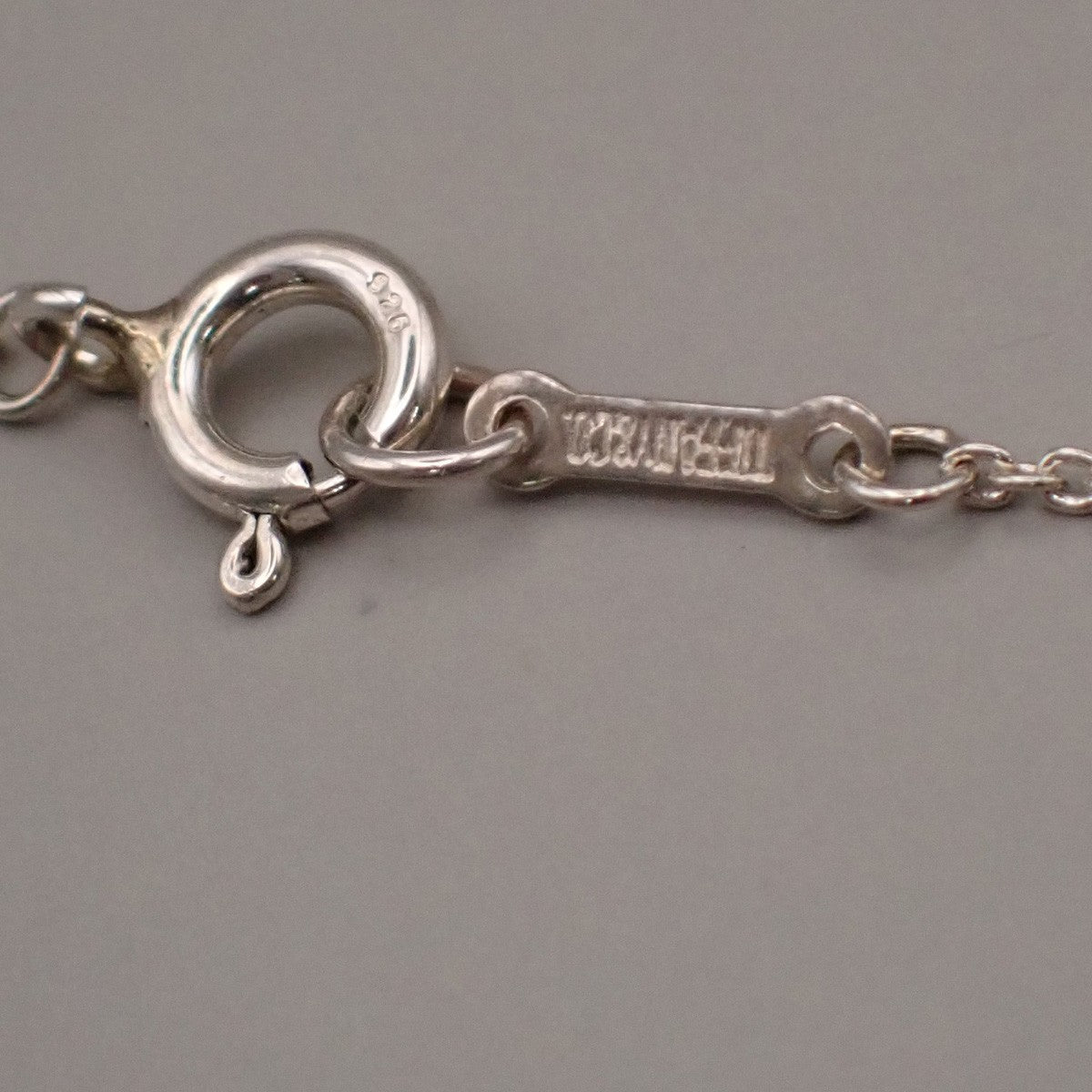 Tiffany & Co. Logo Tear Drop Chain Necklace Pendant Ag 925 Silver 09YH712