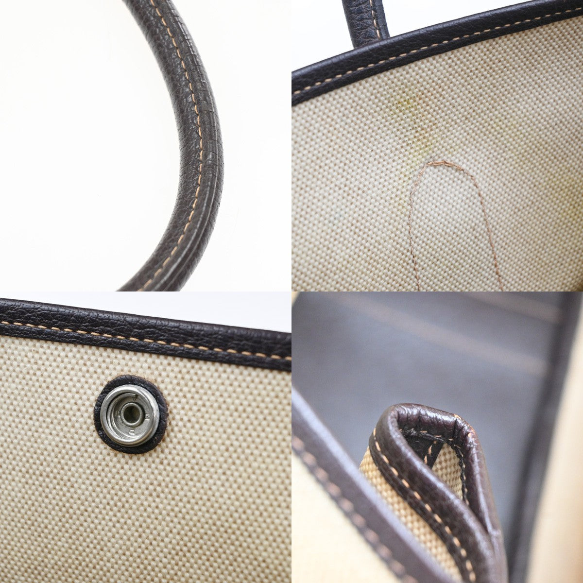 HERMES Garden Party PM Tote Hand Bag Toile H Canvas Leather BE BN France 12RQ033