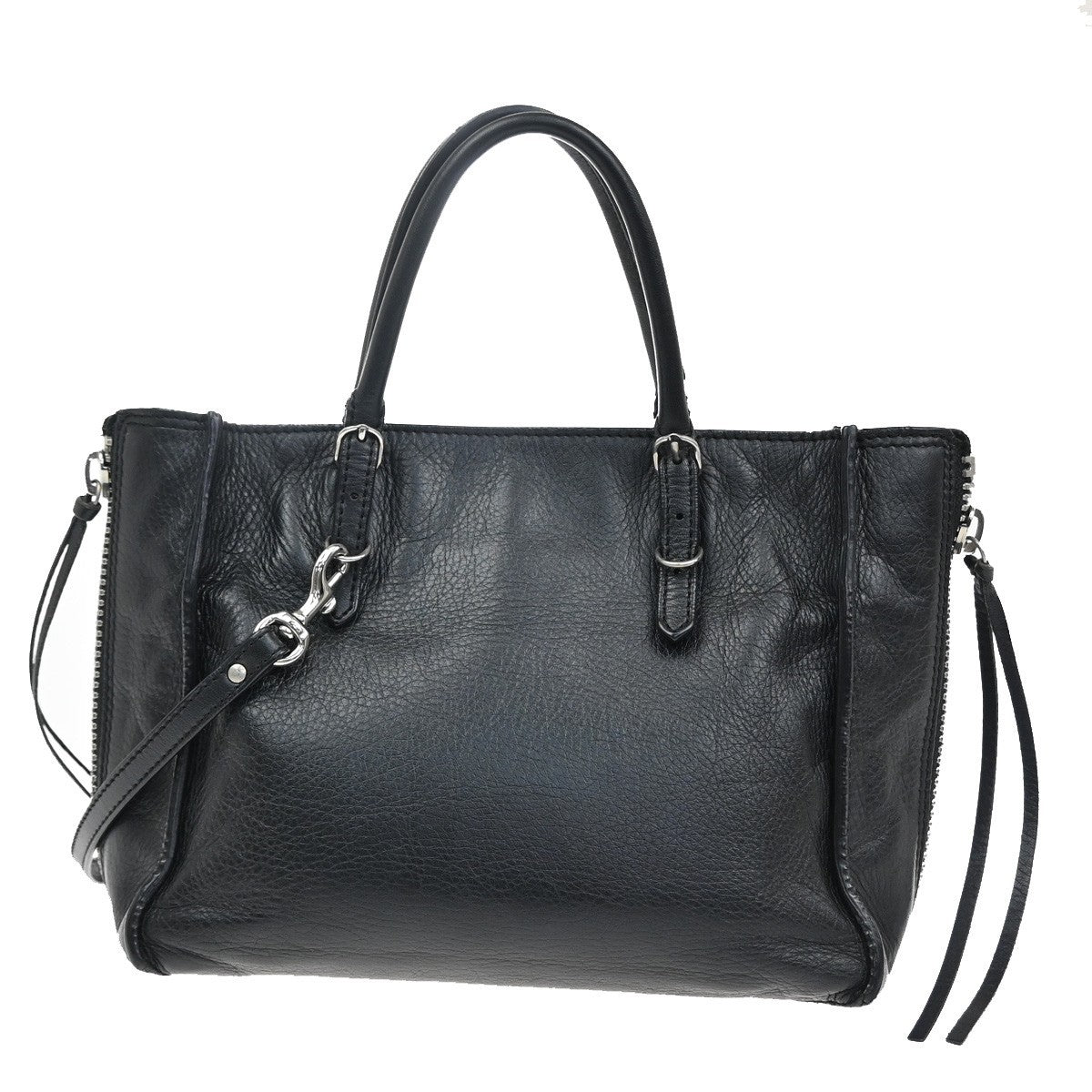 BALENCIAGA Paper Mini 2Way Shoulder Hand Bag Mirror Leather Black SHW 46RL525