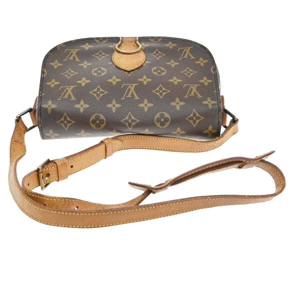 LOUIS VUITTON Saint Cloud GM Shoulder Bag Monogram Leather Brown M51242 34SA130