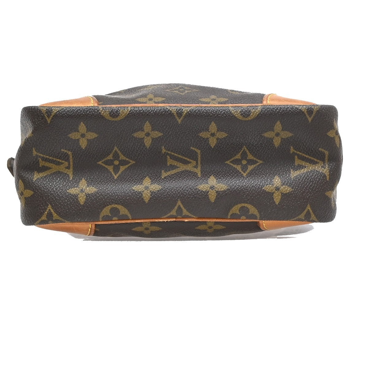 LOUIS VUITTON Logo Danube MM Shoulder Bag Monogram Leather Brown M45264 31KB403