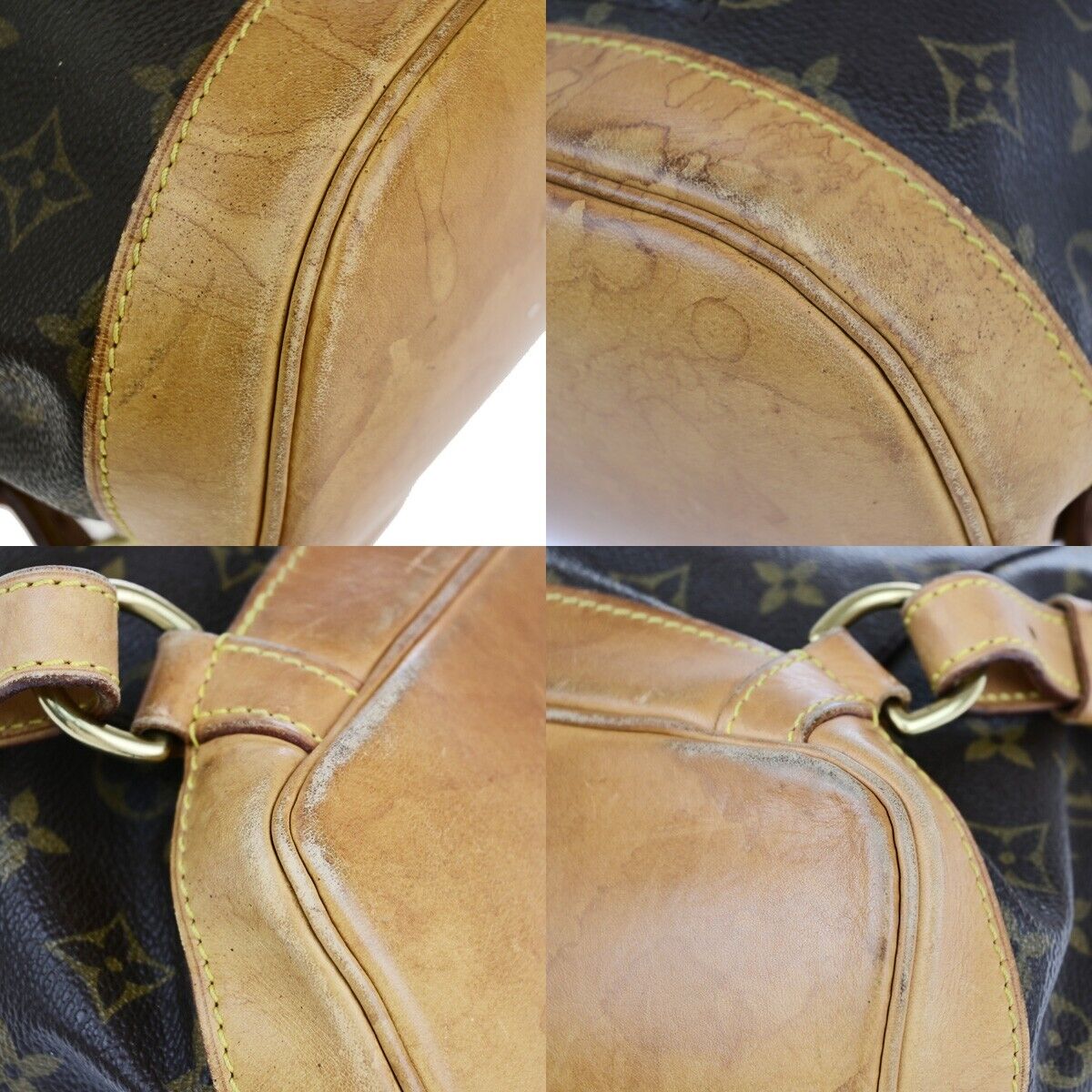 LOUIS VUITTON Montsouris MM Backpack Bag Monogram Leather Brown M51136 74EB830
