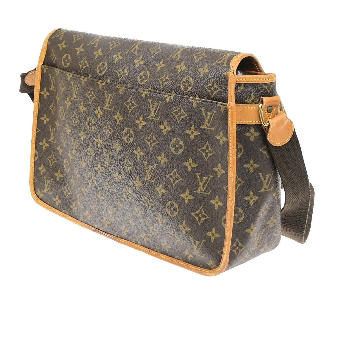 LOUIS VUITTON Gibeciere GM Shoulder Bag Monogram Leather Brown M42249 76YJ224