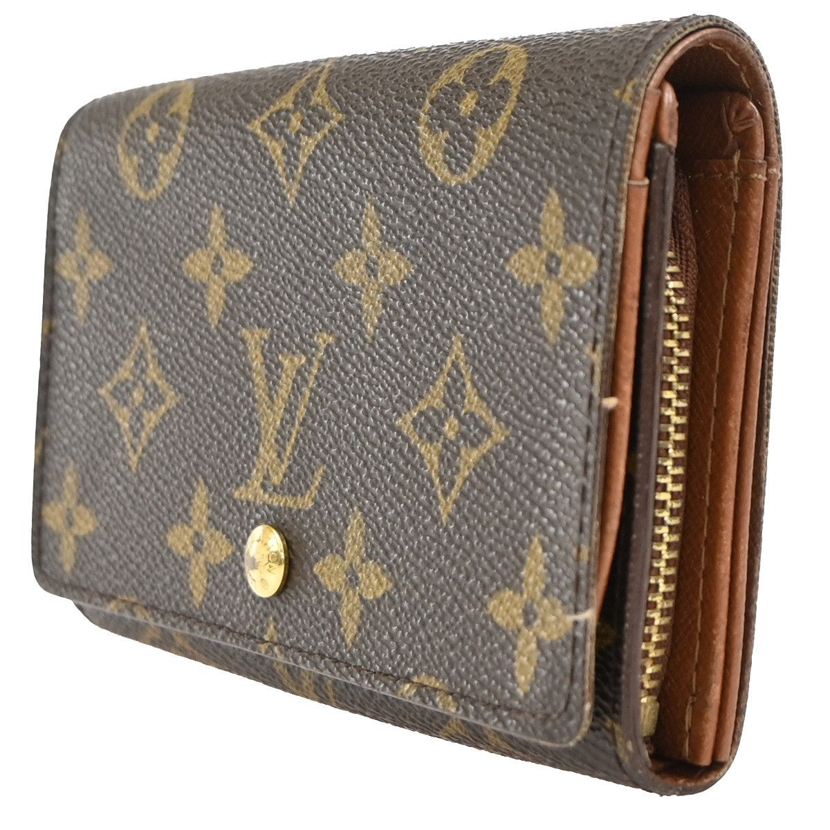 LOUIS VUITTON Porte Monnaie Billets Tresor Wallet Monogram Brown M61730 09ZA134
