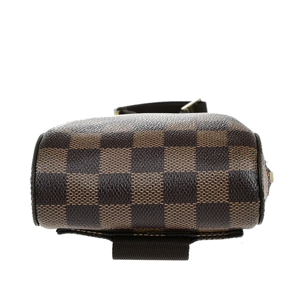 LOUIS VUITTON Geronimos Bum Body Bag Damier Ebene Leather Brown N51994 11ED032