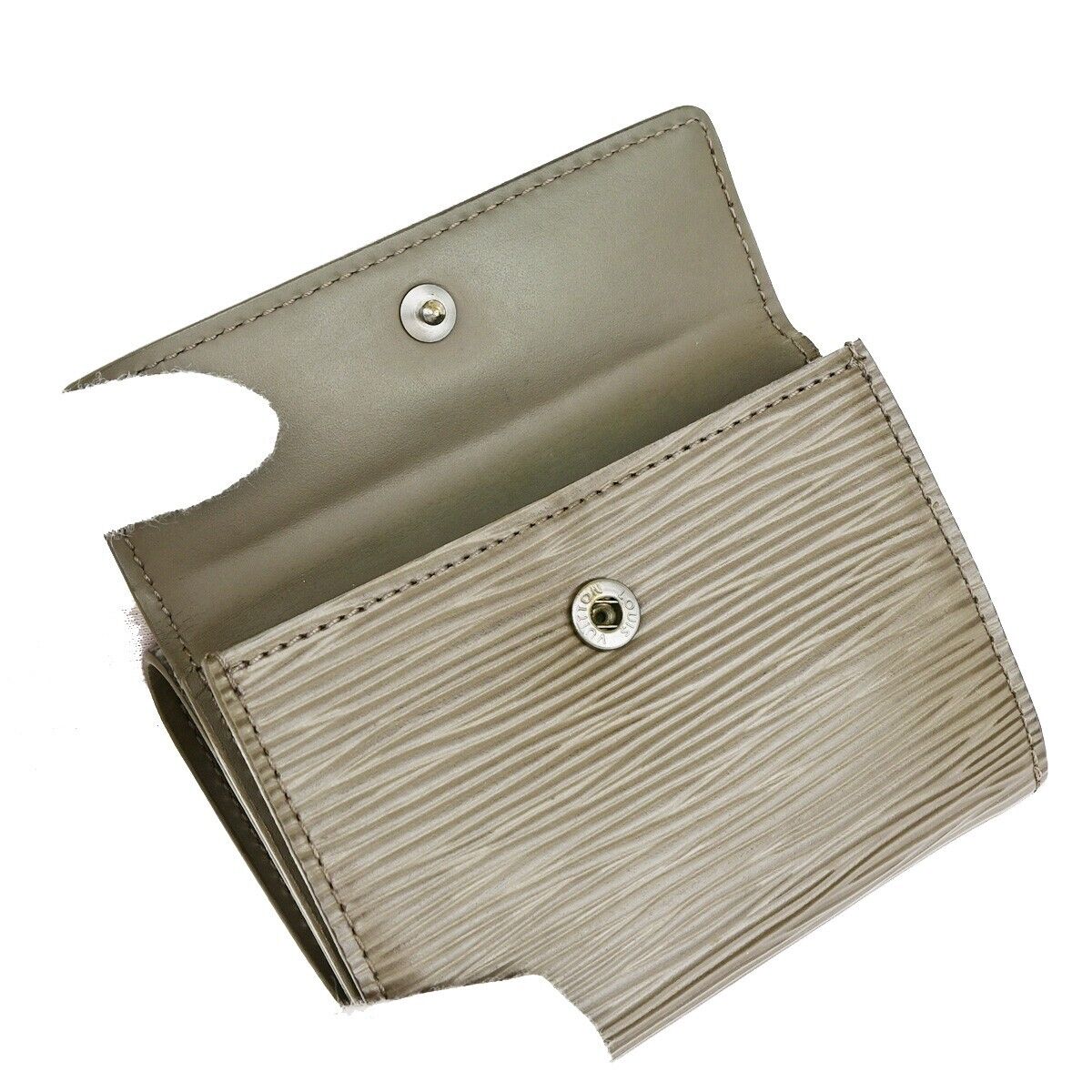LOUIS VUITTON Porte Monnaie Elastic Wallet Epi Leather Pepper M6366C 01EB268