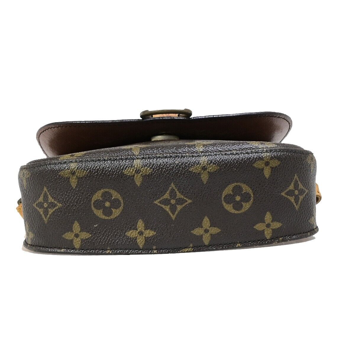 LOUIS VUITTON Saint Cloud MM Shoulder Bag Monogram Leather Brown M51243 68EB653
