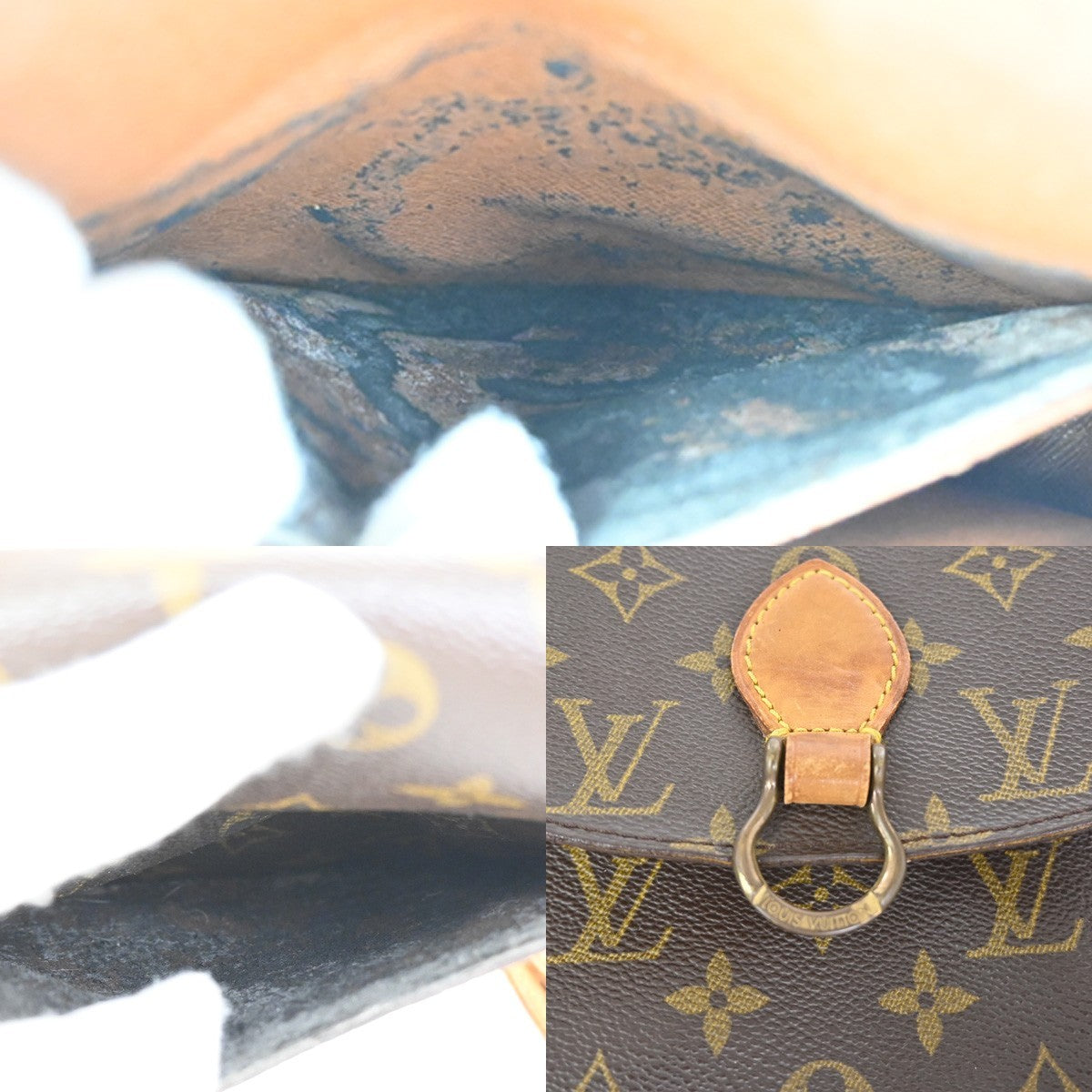 LOUIS VUITTON Mini Saint Cloud Shoulder Bag Monogram Leather BN M51244 39KC190