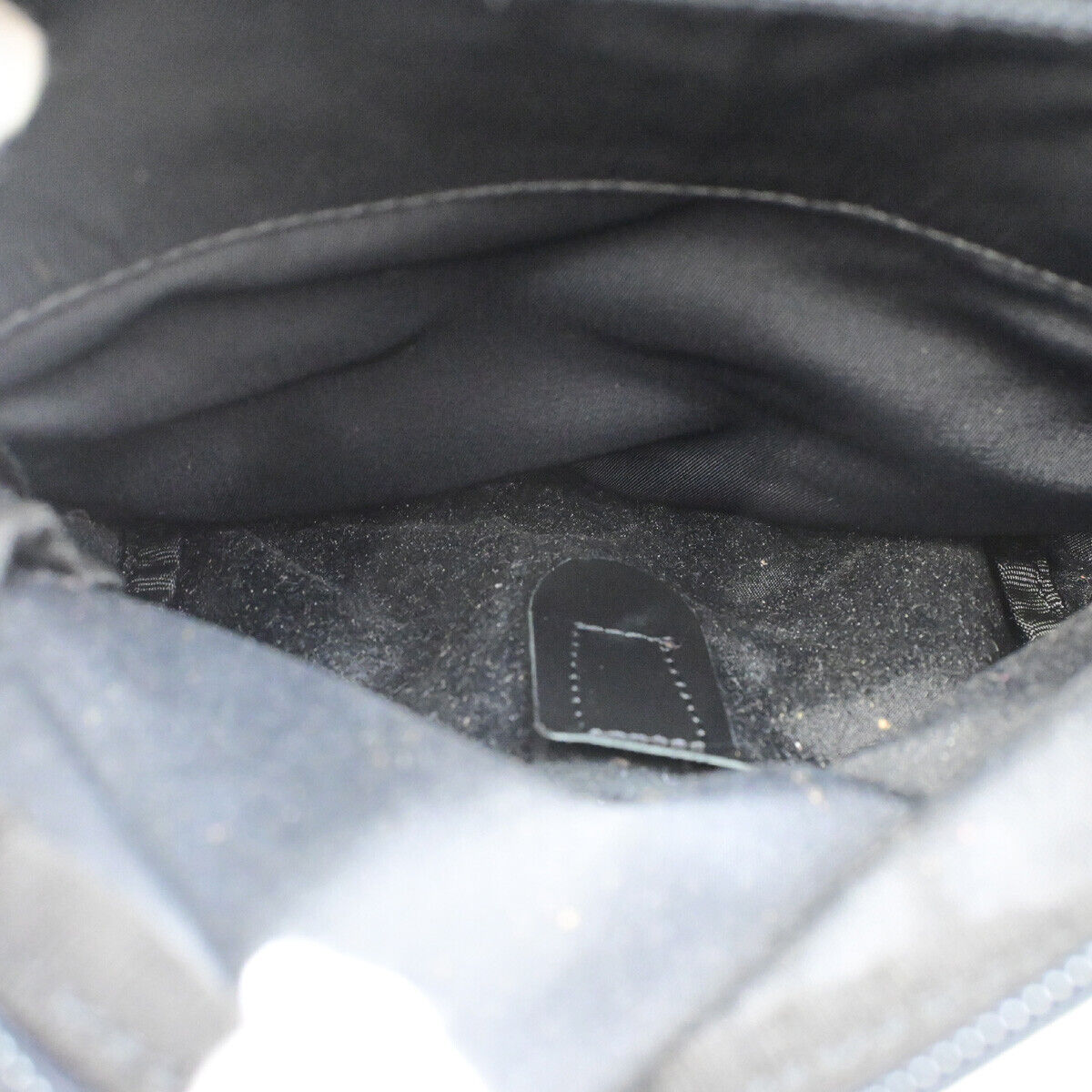 PRADA Logo Tessuto Shoulder Bag Nylon Leather Black SHW Italy 35YG487