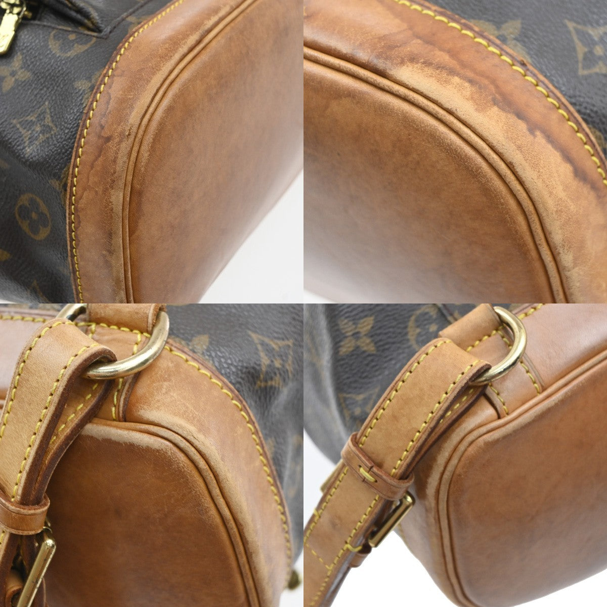 LOUIS VUITTON Montsouris MM Backpack Bag Monogram Leather Brown M51136 18SA126