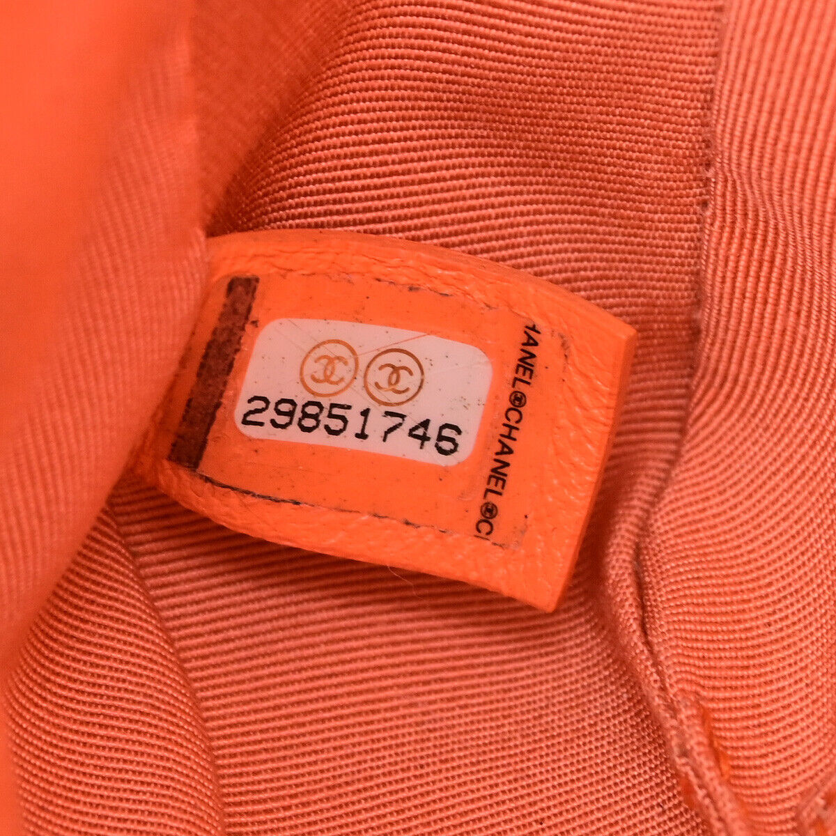 CHANEL 19 CC Logo Quilted Chain Waist Bum Body Bag Leather Orange GHW 813RK713