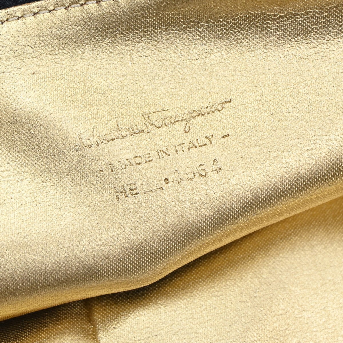 SALVATORE FERRAGAMO Vara Vanity 2Way Shoulder Bag Nylon Leather BK GHW 64YH431