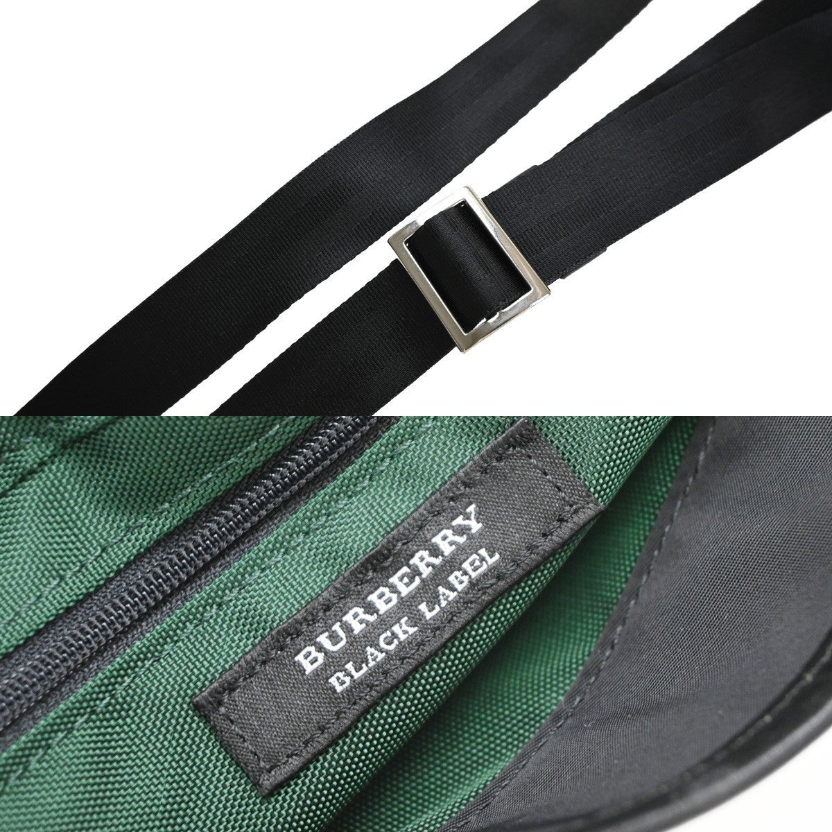 BURBERRY Nova Check Crossbody Mini Shoulder Bag Nylon Leather Black SHW 61KP417