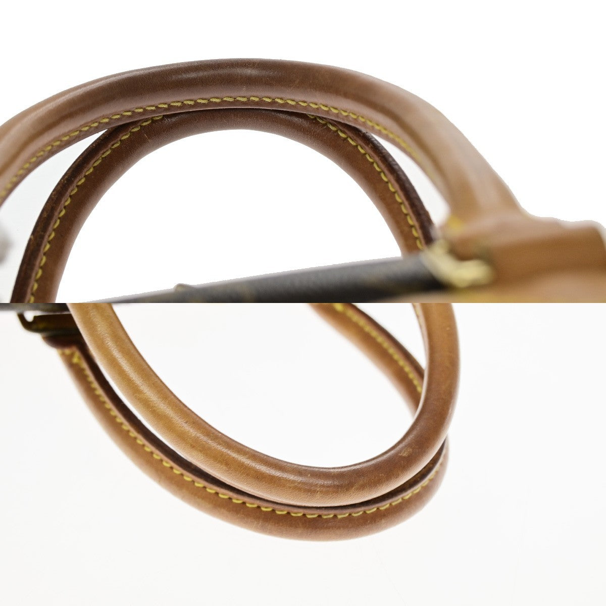LOUIS VUITTON LV Logo Deauville Hand Bag Monogram Leather Brown M47270 80KD097