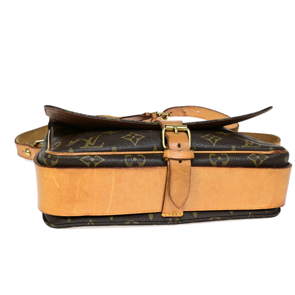 LOUIS VUITTON Cartouchiere GM Shoulder Bag Monogram Leather Brown M51252 37YF621